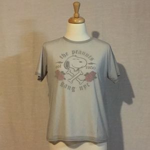 Peanuts Snoopy Mesh Over T-Shirt Short Sleeve